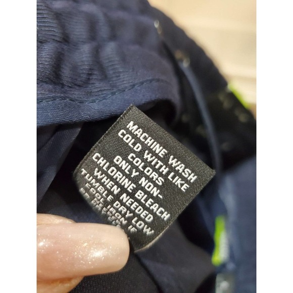 Murano Men's Blue Solid Polyester Comfort Waist Swim Trunk Logo Print Shorts L - Picture 5 of 9